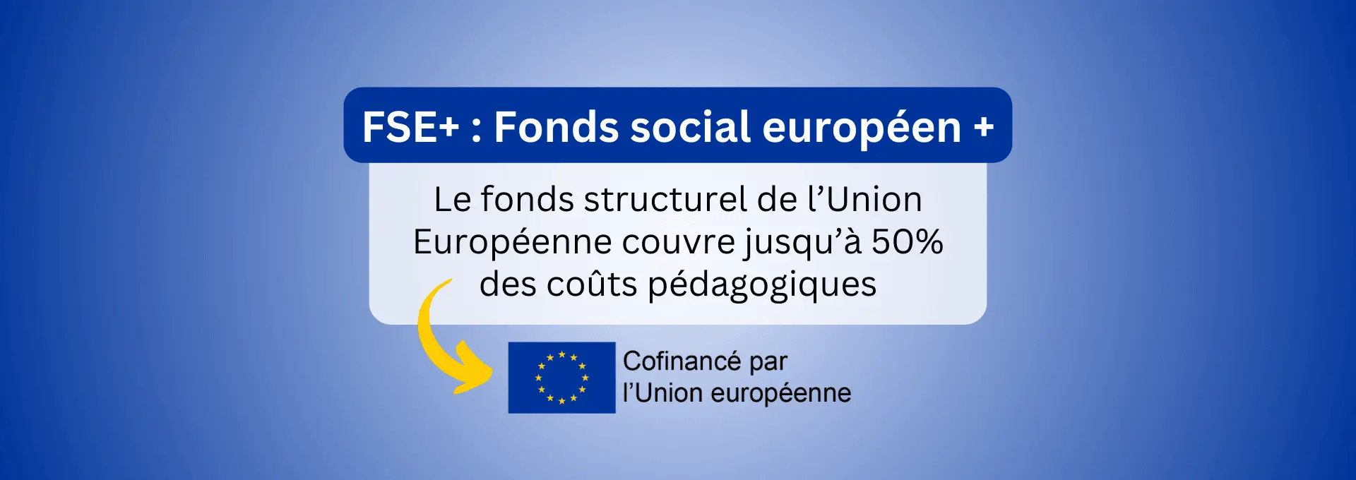 Actualités Financements - FSE+, le fonds structurel de l'UE couvrant jusqu'à 50% des coûts pédagogiques de vos formations