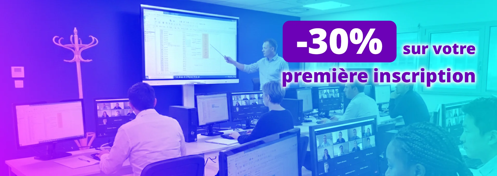 -30% sur votre première inscription