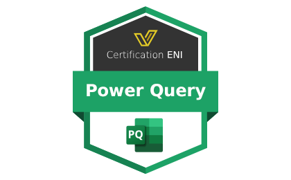 Badge - Certification ENI Power Query dans Excel